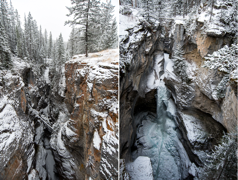 maligne canyon in winter picture