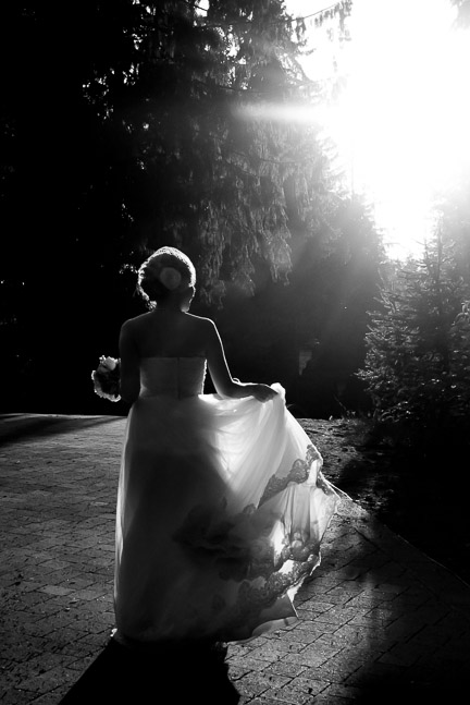 whistler sliding centre wedding photo bride sun vancouver wedding photographers