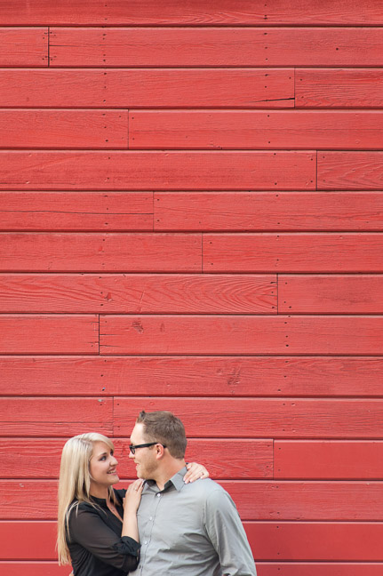 vancouver-red-wall-engaged-couple